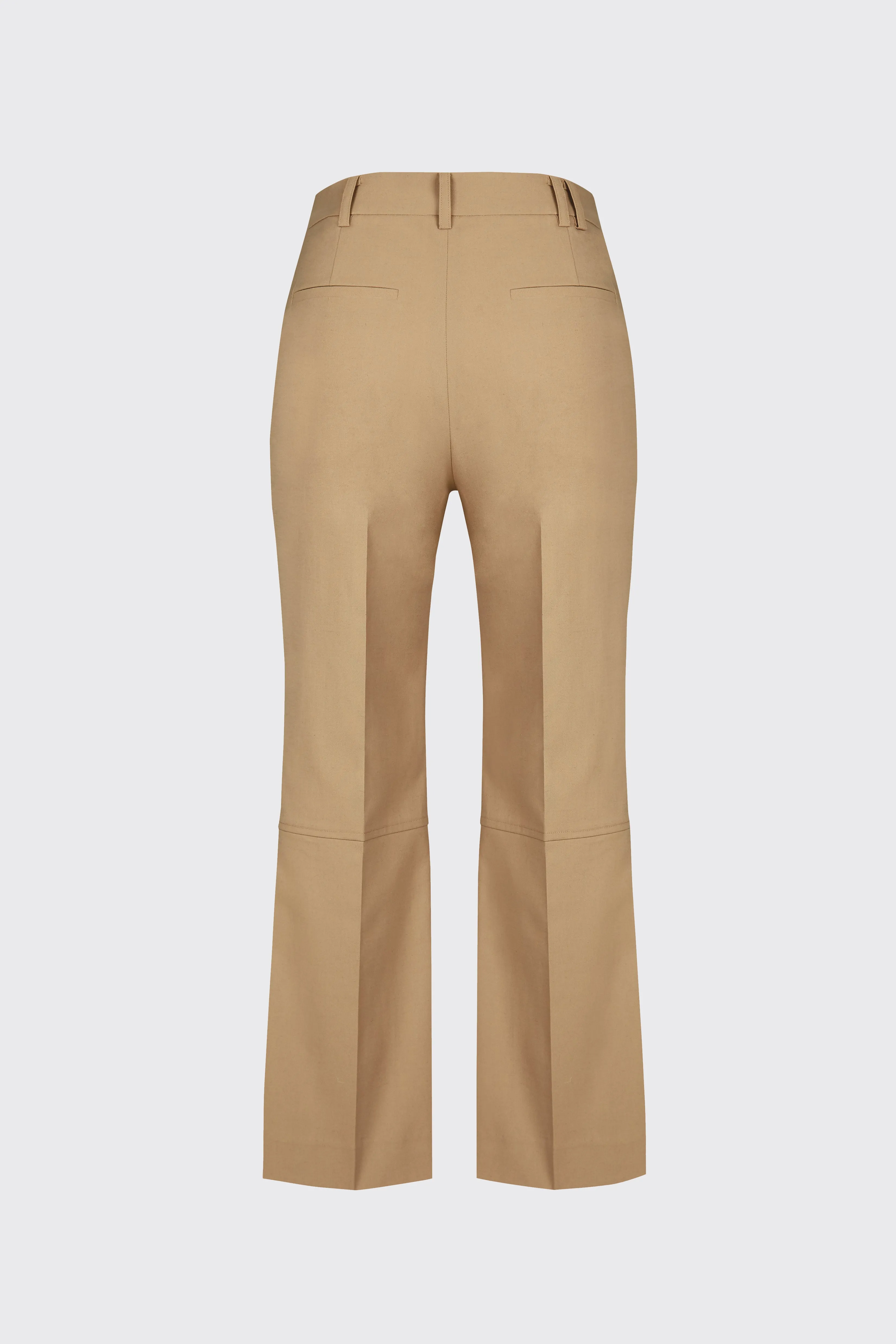 [60% OFF] Sand linen cropped flare trousers