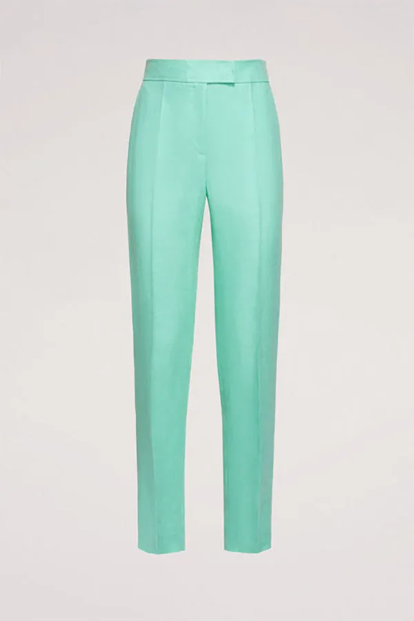 ALEX TURQUOISE LINEN TROUSERS