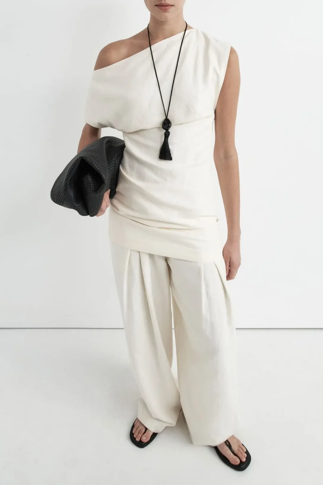 Asymmetric Mini Dress | Ivory