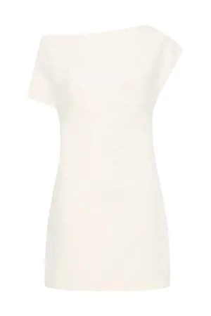 Asymmetric Mini Dress | Ivory