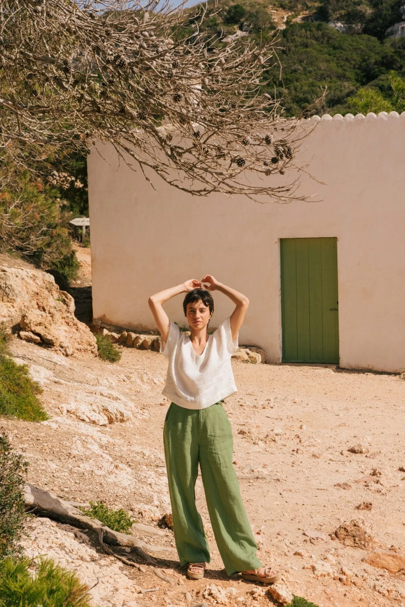 Barbora Linen Straight Leg Trousers | Multiple Colours