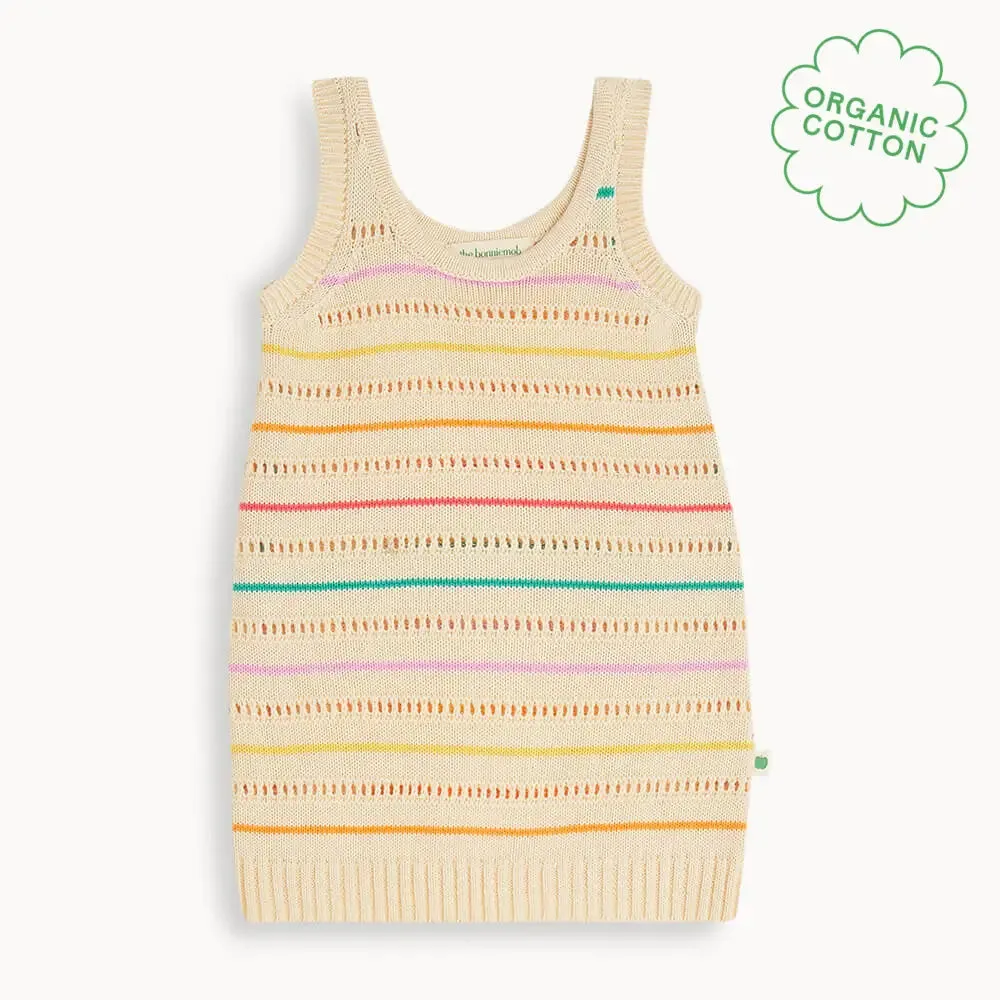 Capri - Rainbow Stripe Knit Baby & Kids Sun Dress