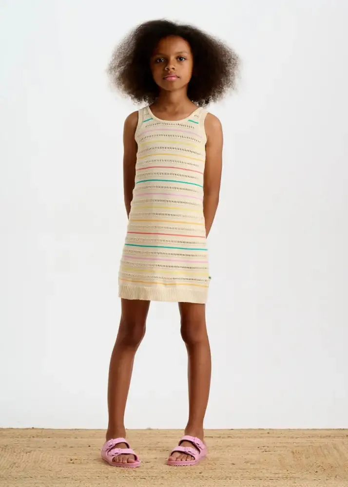 Capri - Rainbow Stripe Knit Baby & Kids Sun Dress
