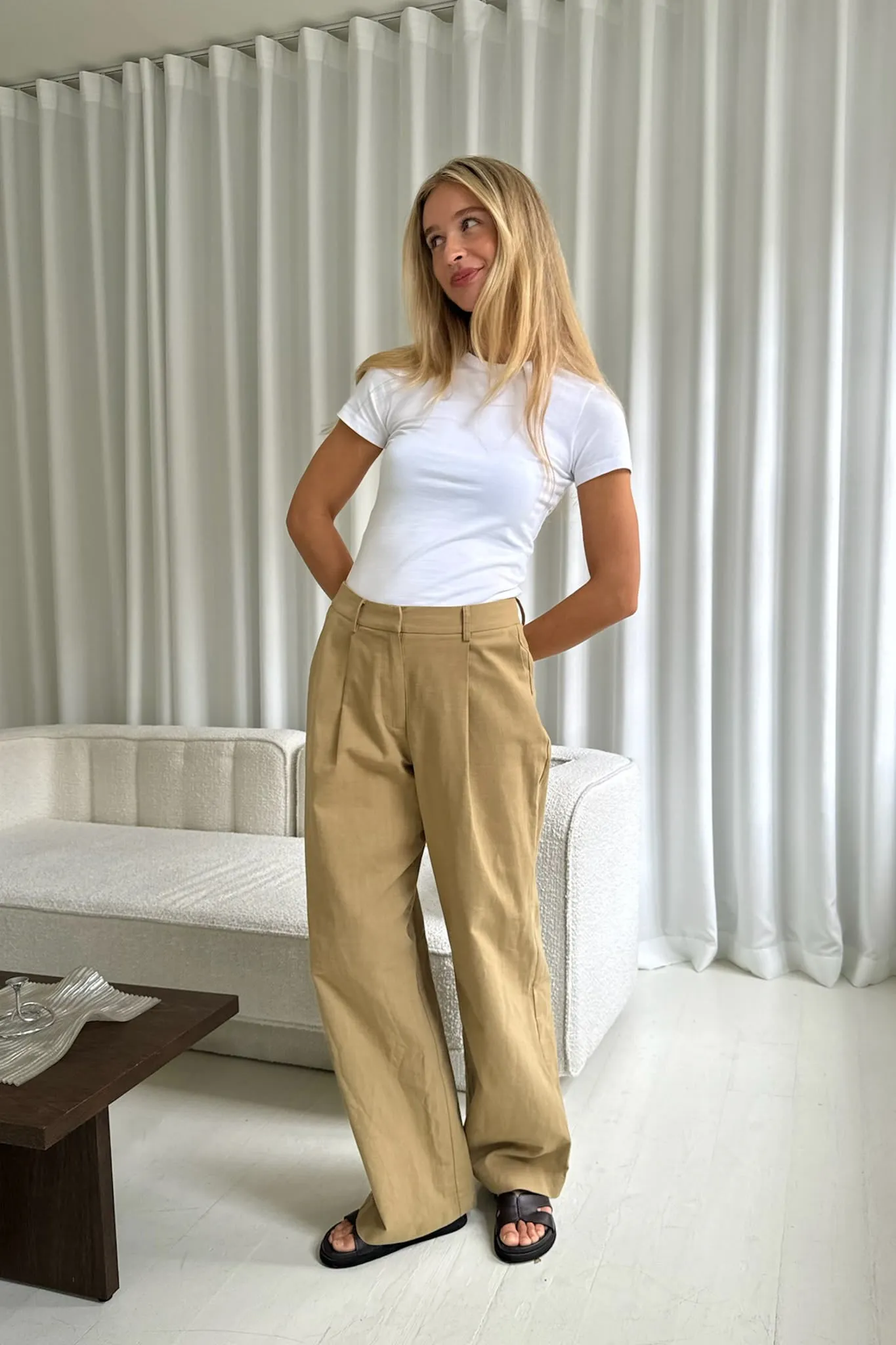 CelinaIC Bukser - Lys Khaki