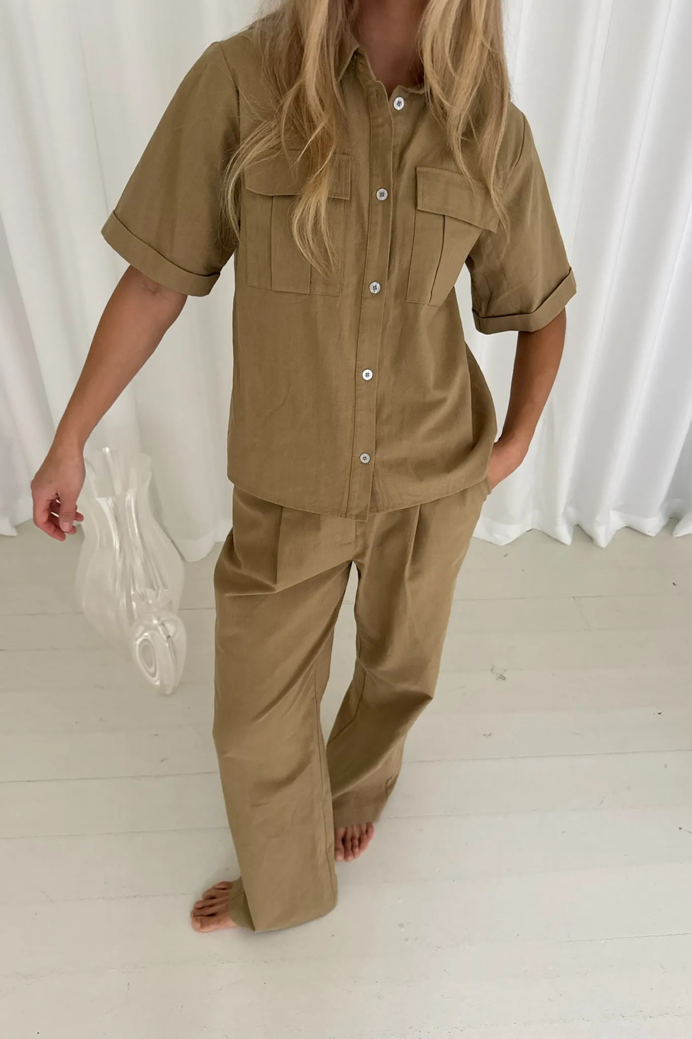 CelinaIC Bukser - Lys Khaki