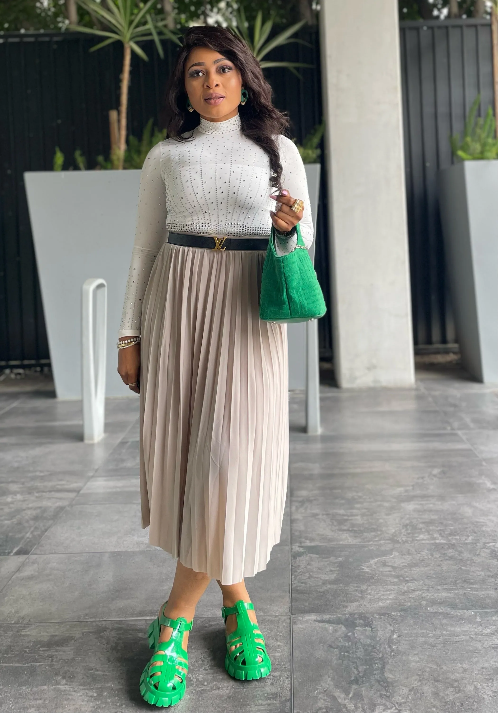 Chic Pleated MIDI Skirt