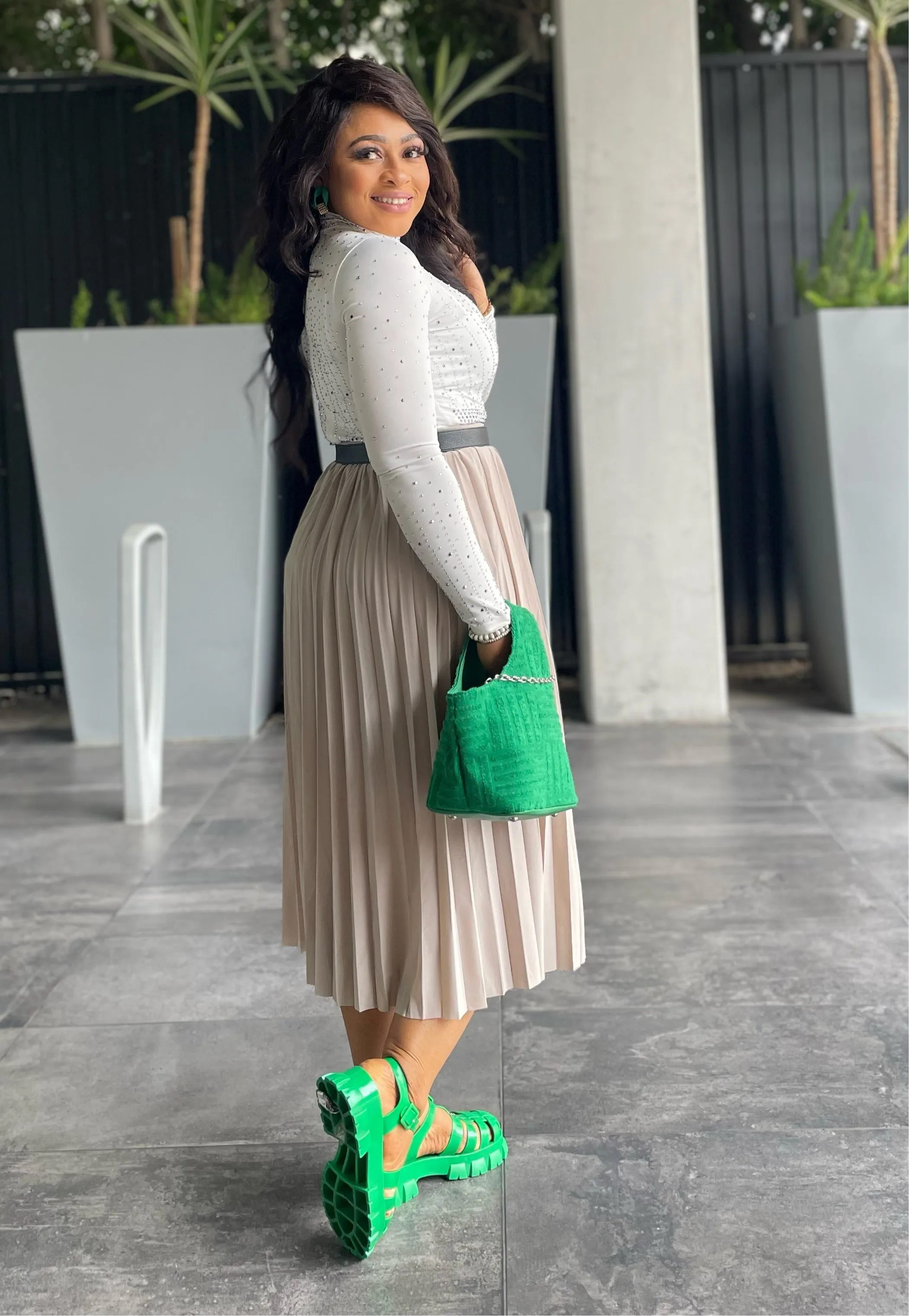 Chic Pleated MIDI Skirt