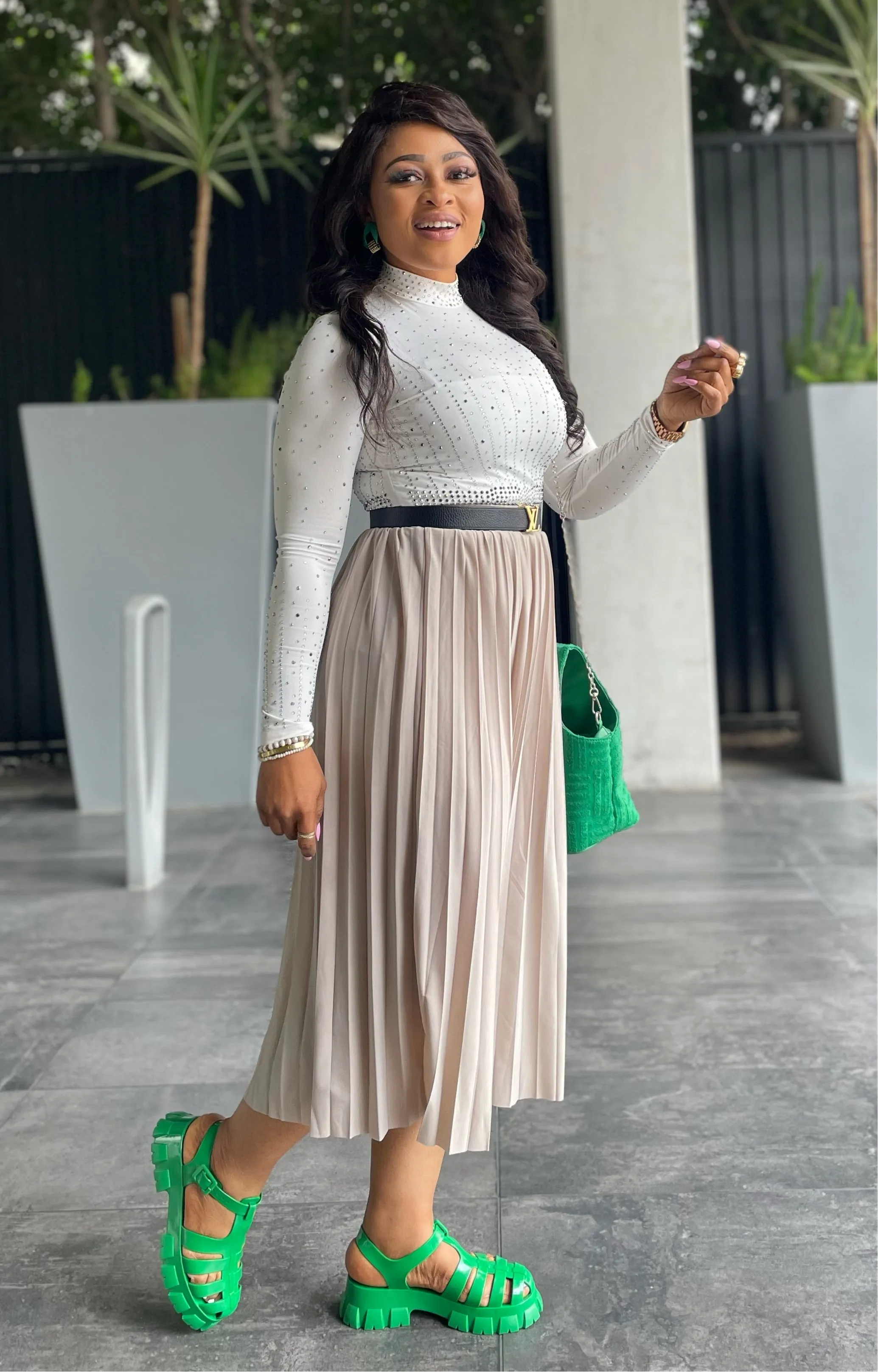 Chic Pleated MIDI Skirt