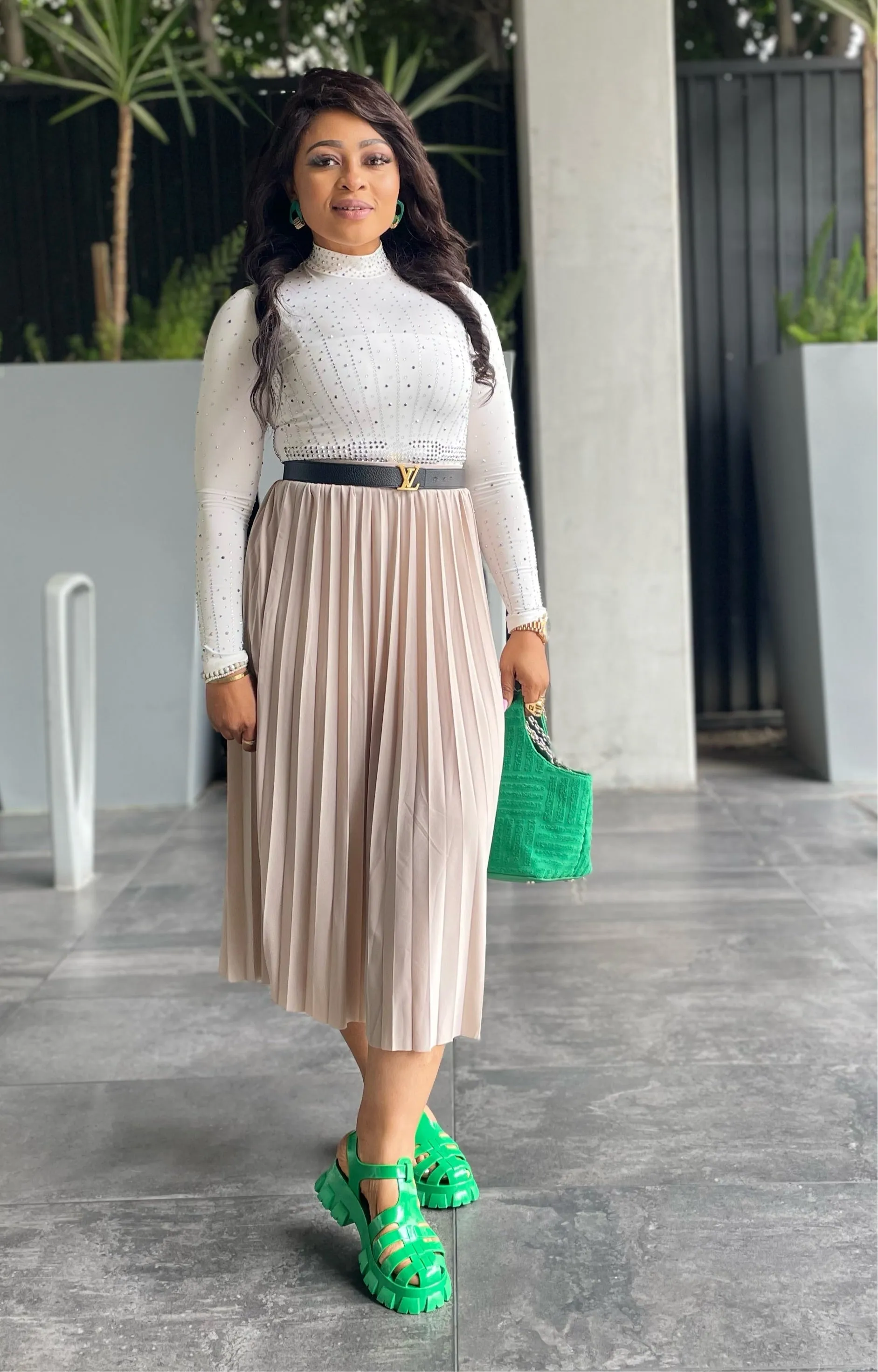 Chic Pleated MIDI Skirt
