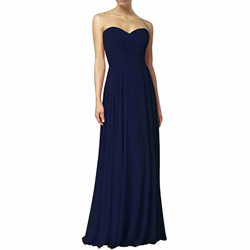 Chiffon Off The Shoulder Bridesmaid Dresses Long Pleats Prom Party Gowns