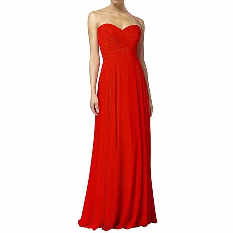 Chiffon Off The Shoulder Bridesmaid Dresses Long Pleats Prom Party Gowns