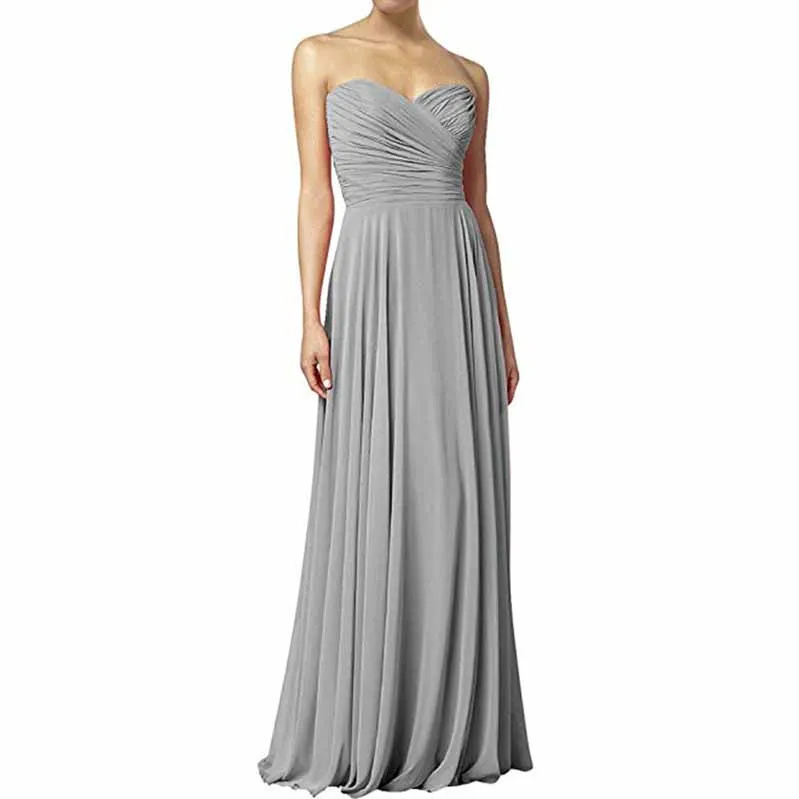 Chiffon Off The Shoulder Bridesmaid Dresses Long Pleats Prom Party Gowns