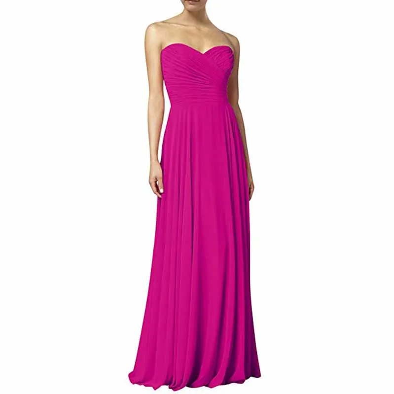 Chiffon Off The Shoulder Bridesmaid Dresses Long Pleats Prom Party Gowns