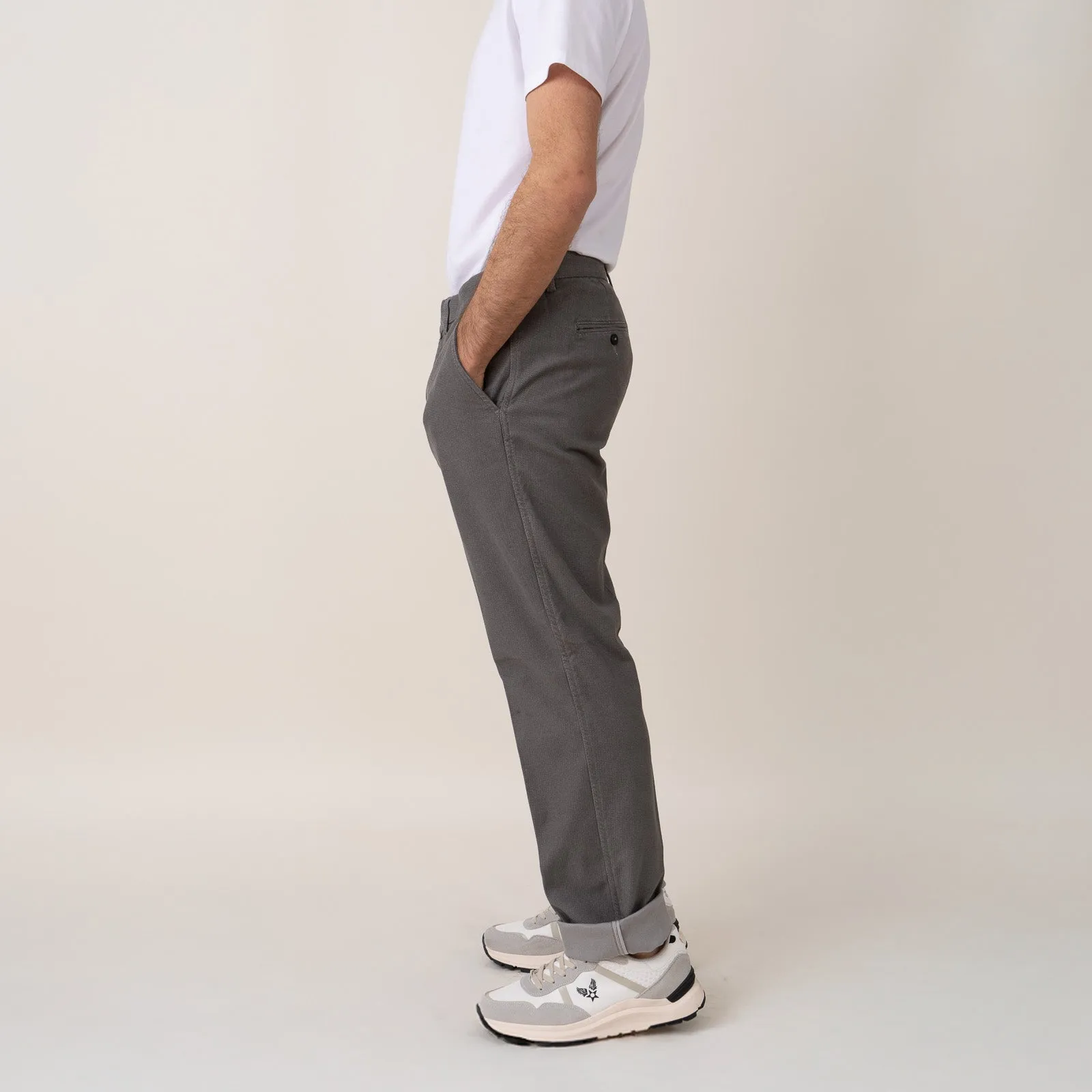Chinos Comfort Twill Printed - Gray