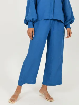 Classic Blue Linen Pants