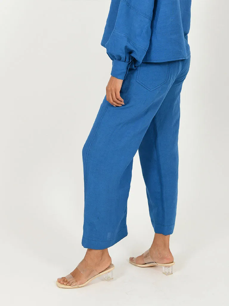 Classic Blue Linen Pants