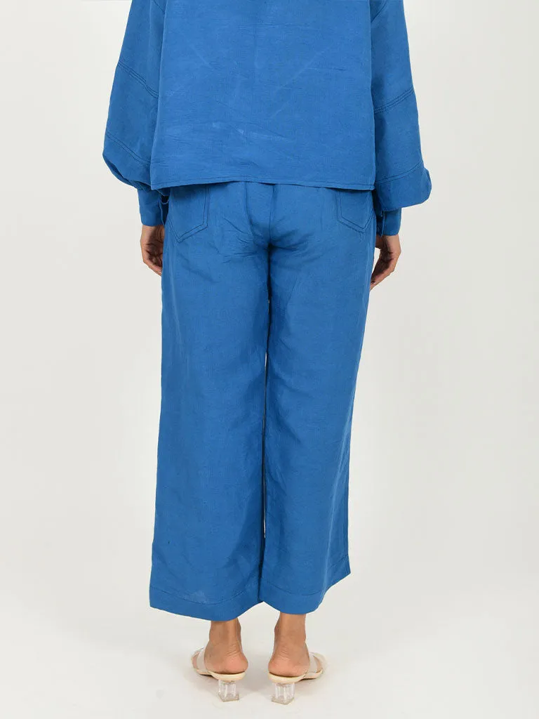 Classic Blue Linen Pants