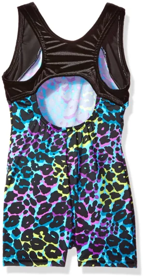 Clementine Little Girls' Racerback Short Unitard Bike-a-Tard