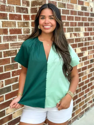 Cooper Top (Botanical Colorblock)