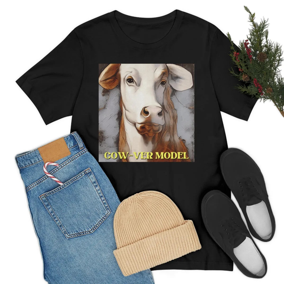 Cow-ver Model Short Sleeve Tee