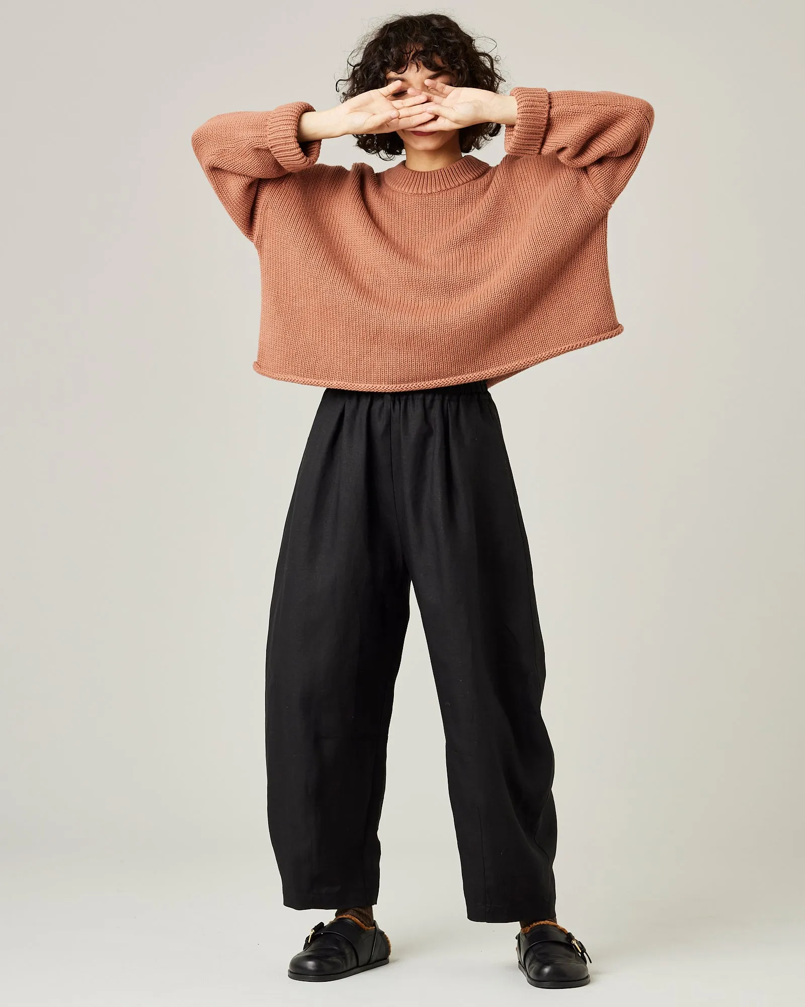 Daisy Black Linen Trousers
