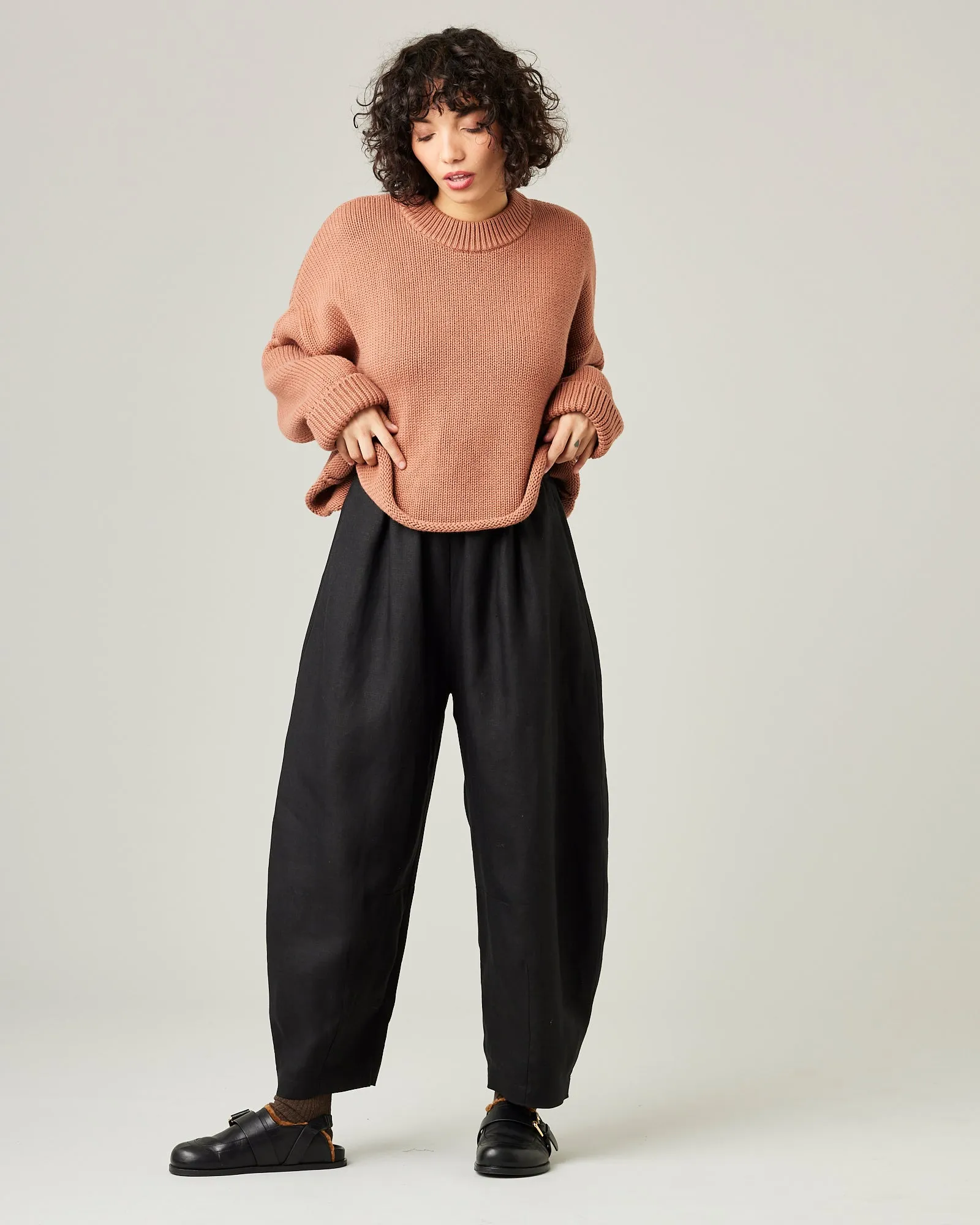 Daisy Black Linen Trousers