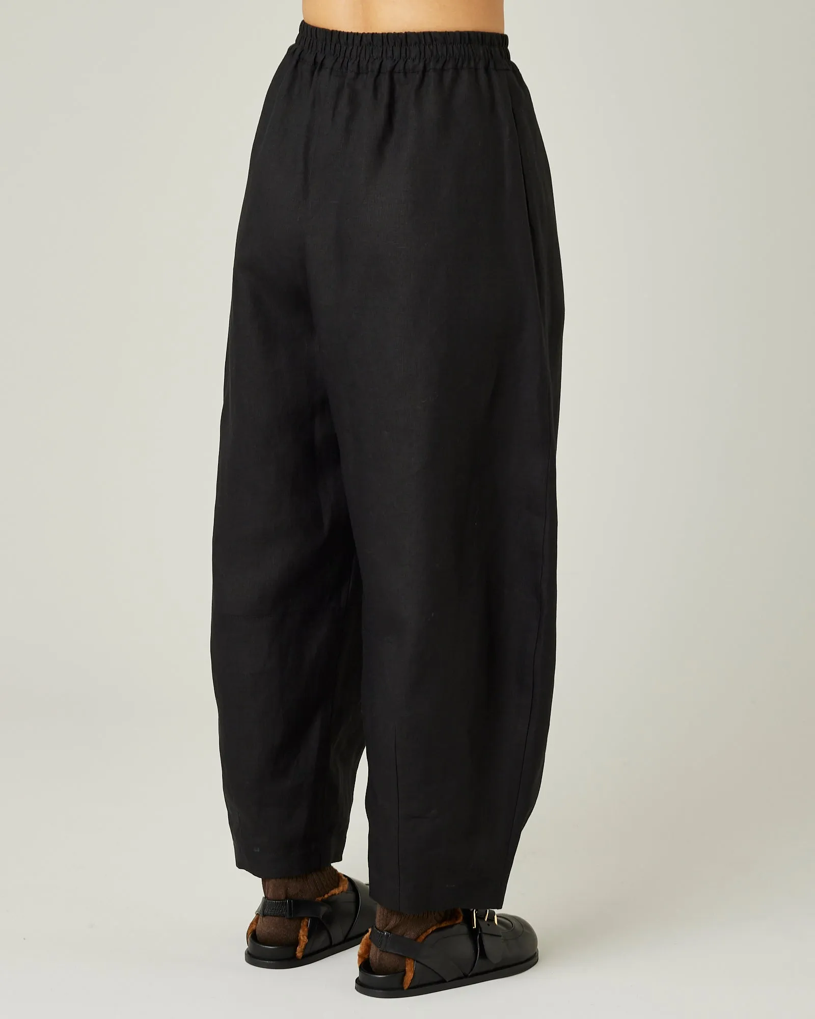 Daisy Black Linen Trousers