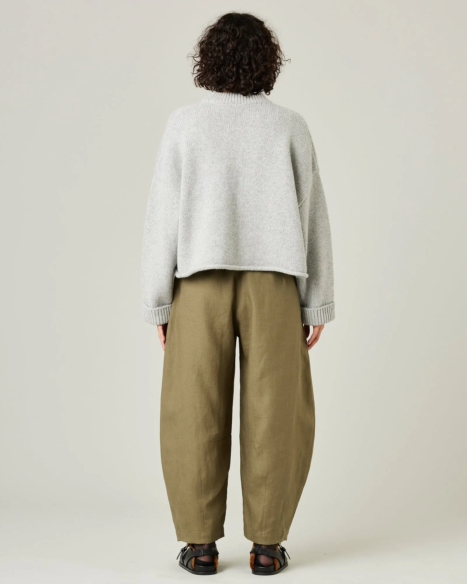 Daisy Khaki Linen Trousers