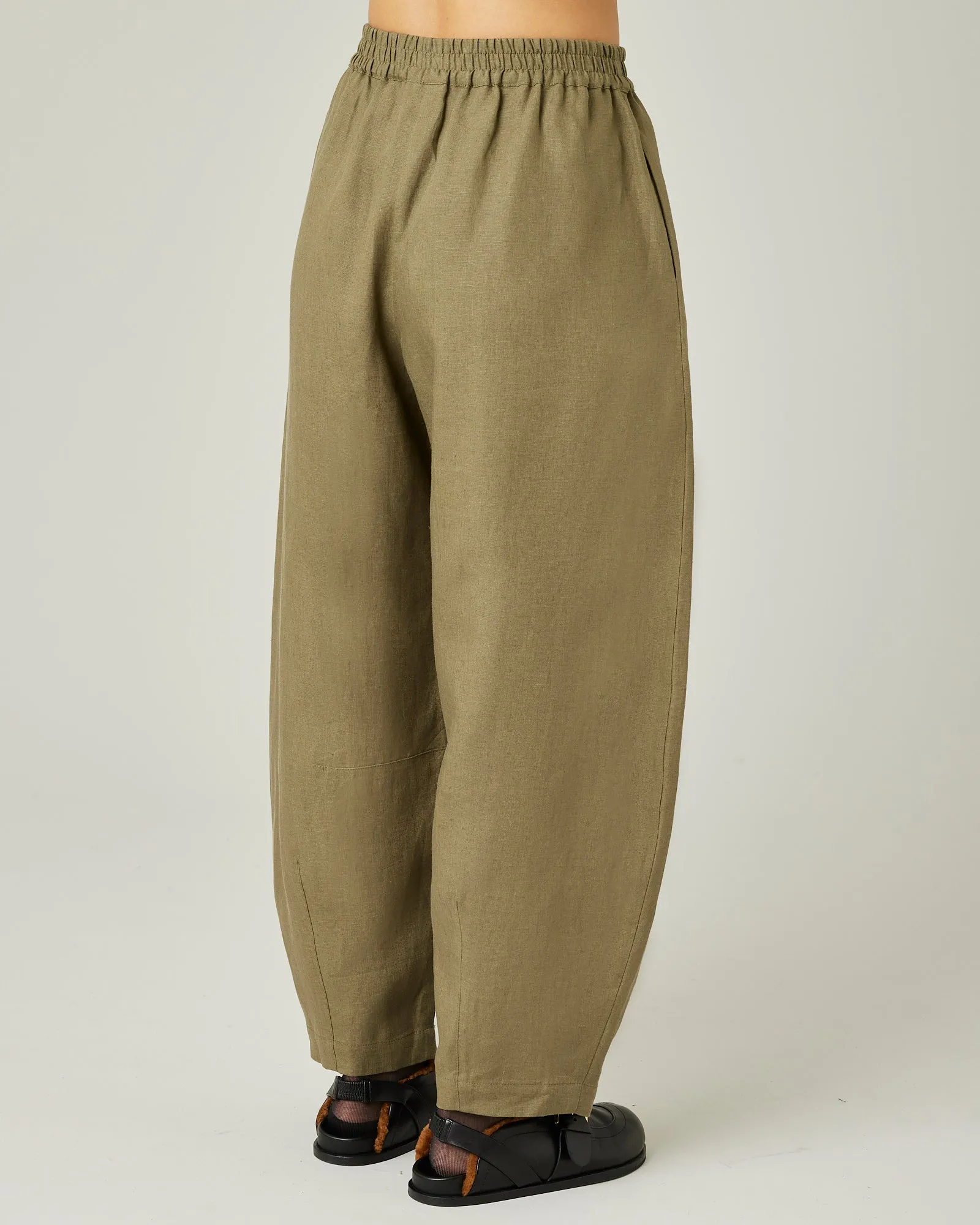 Daisy Khaki Linen Trousers
