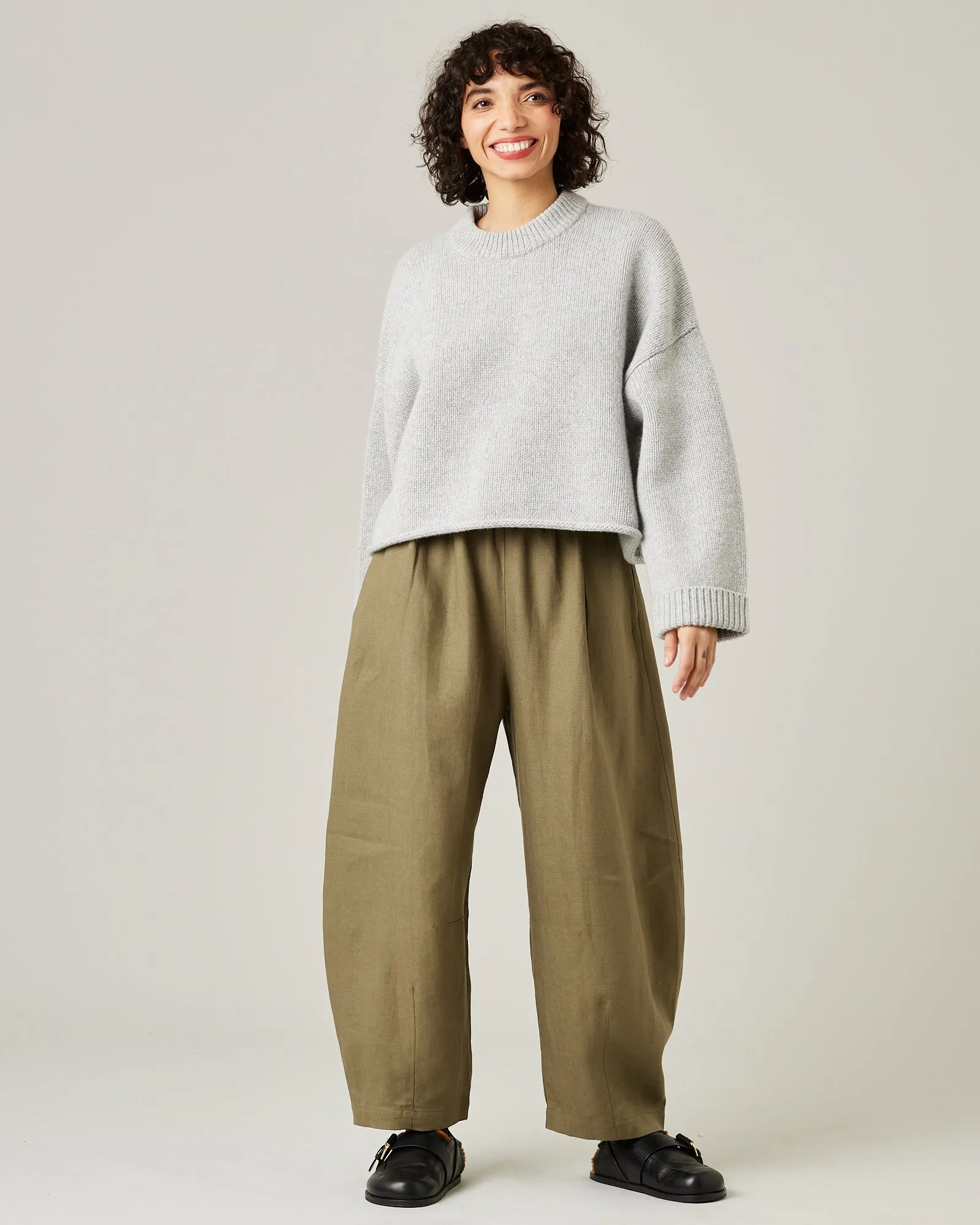 Daisy Khaki Linen Trousers