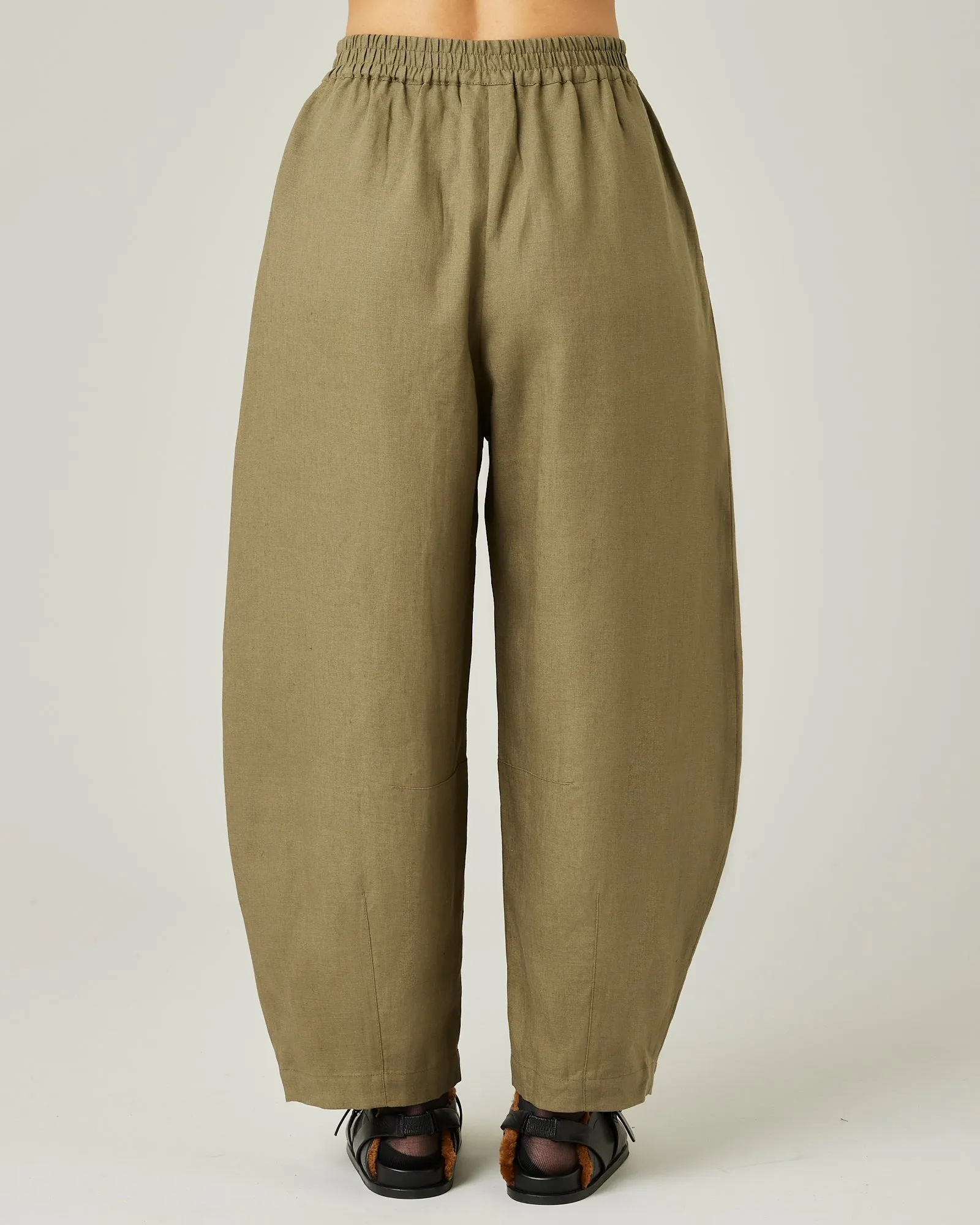 Daisy Khaki Linen Trousers