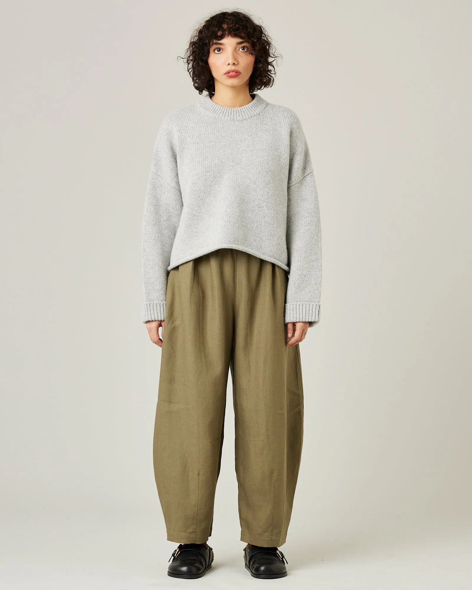 Daisy Khaki Linen Trousers