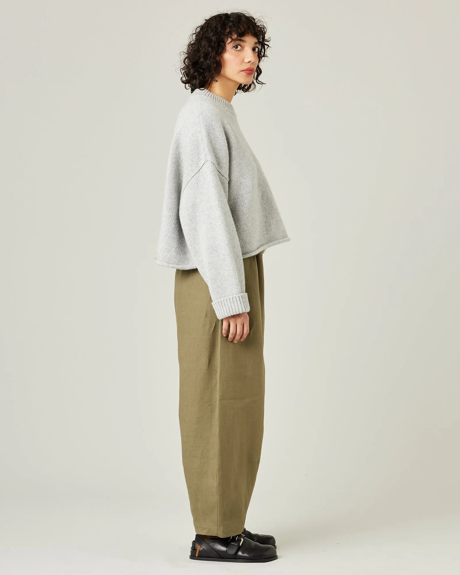 Daisy Khaki Linen Trousers