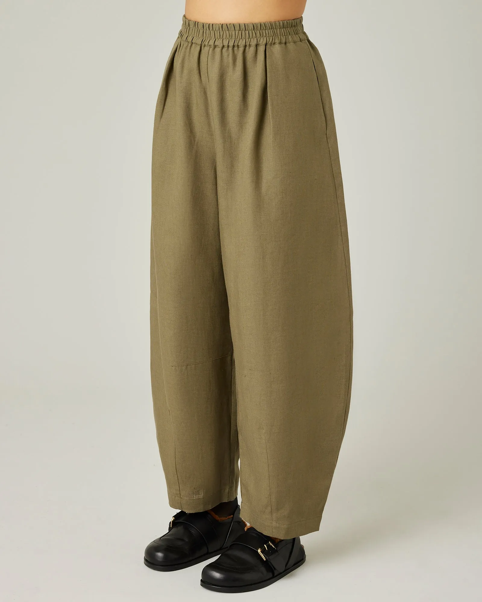 Daisy Khaki Linen Trousers