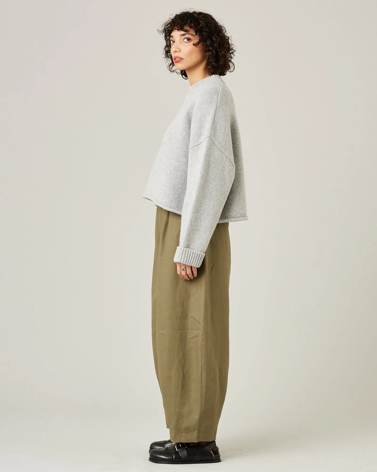 Daisy Khaki Linen Trousers