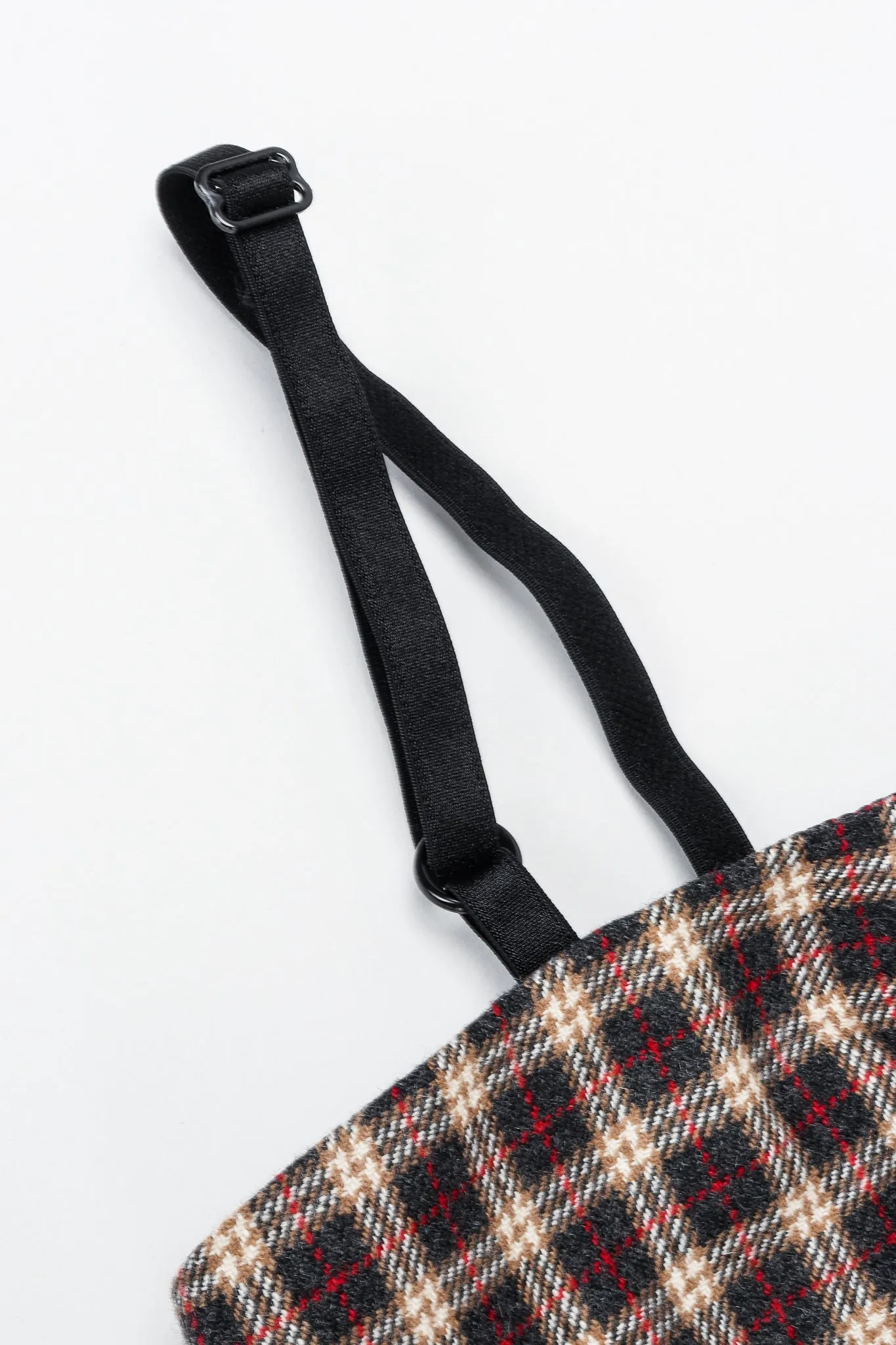 D&G Plaid Patchwork Bustier Top