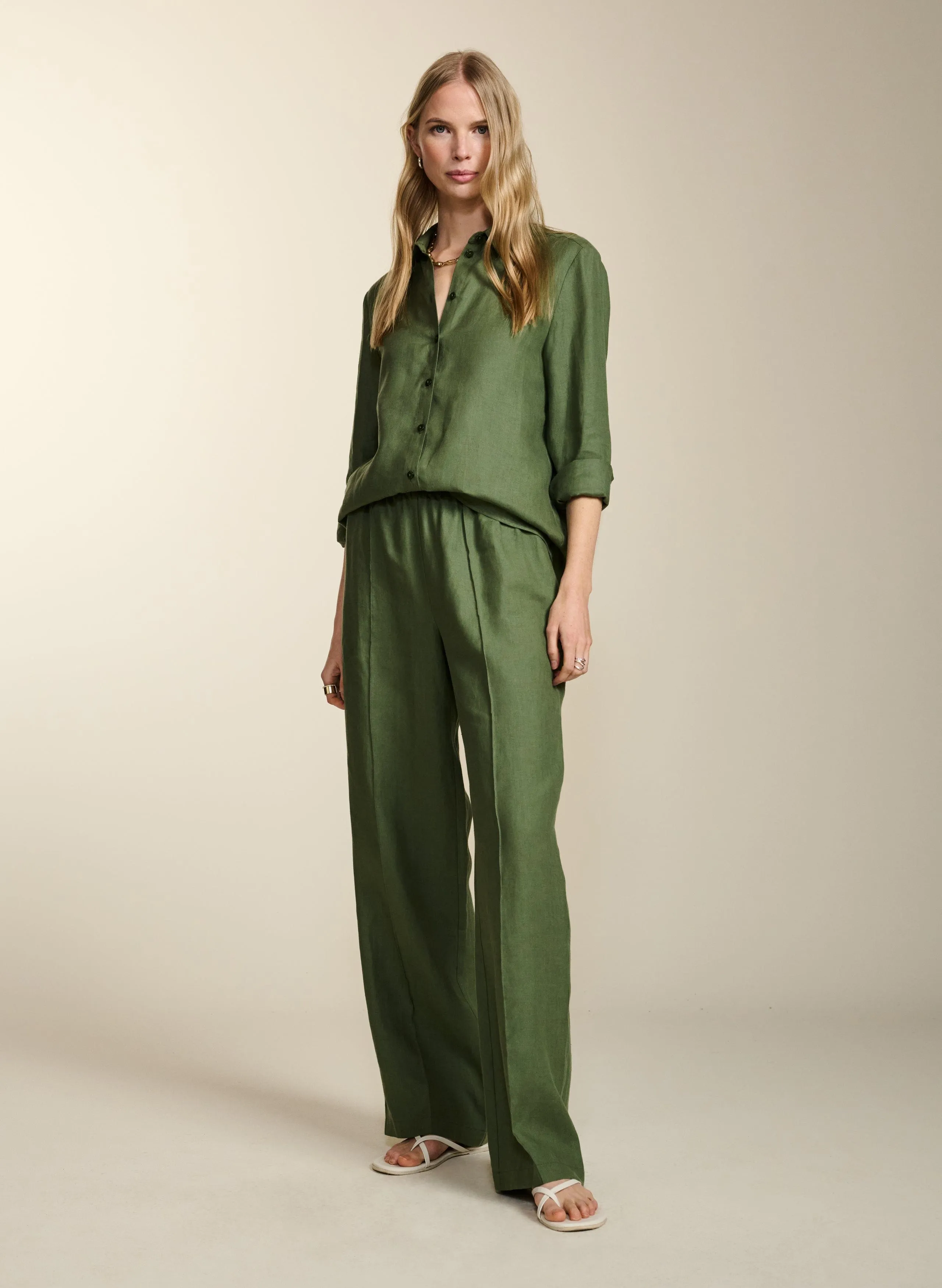 Della Hemp Shirt | Light Khaki