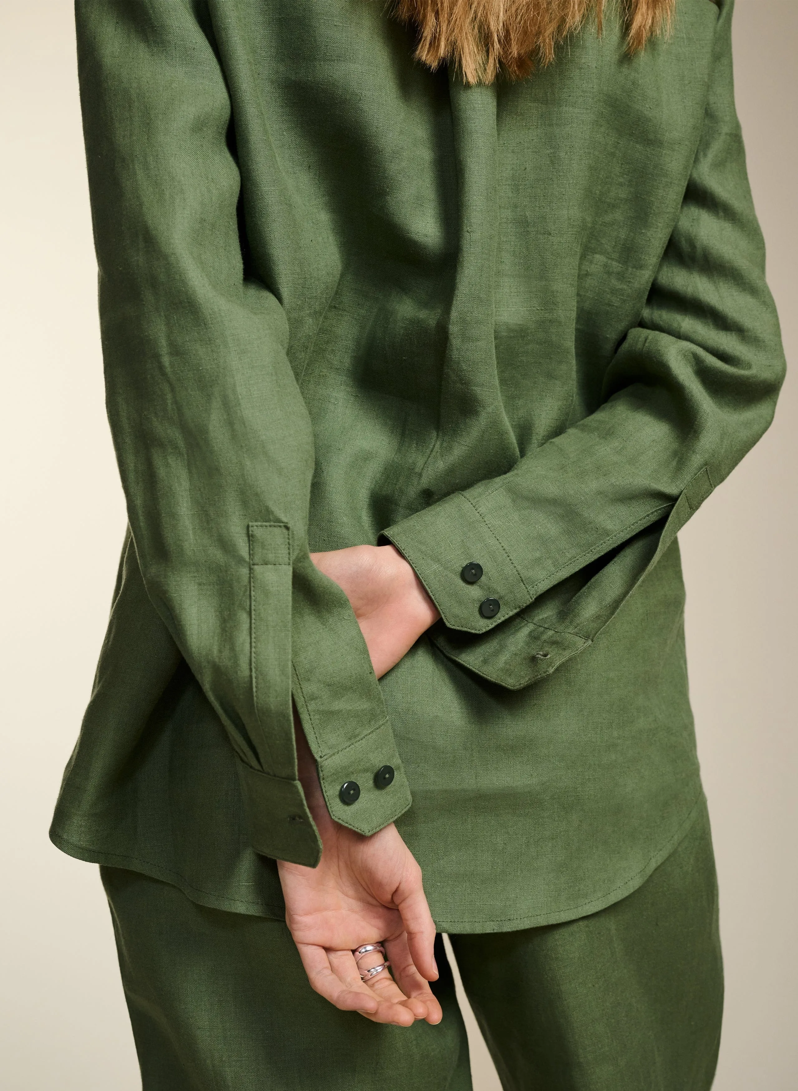 Della Hemp Shirt | Light Khaki