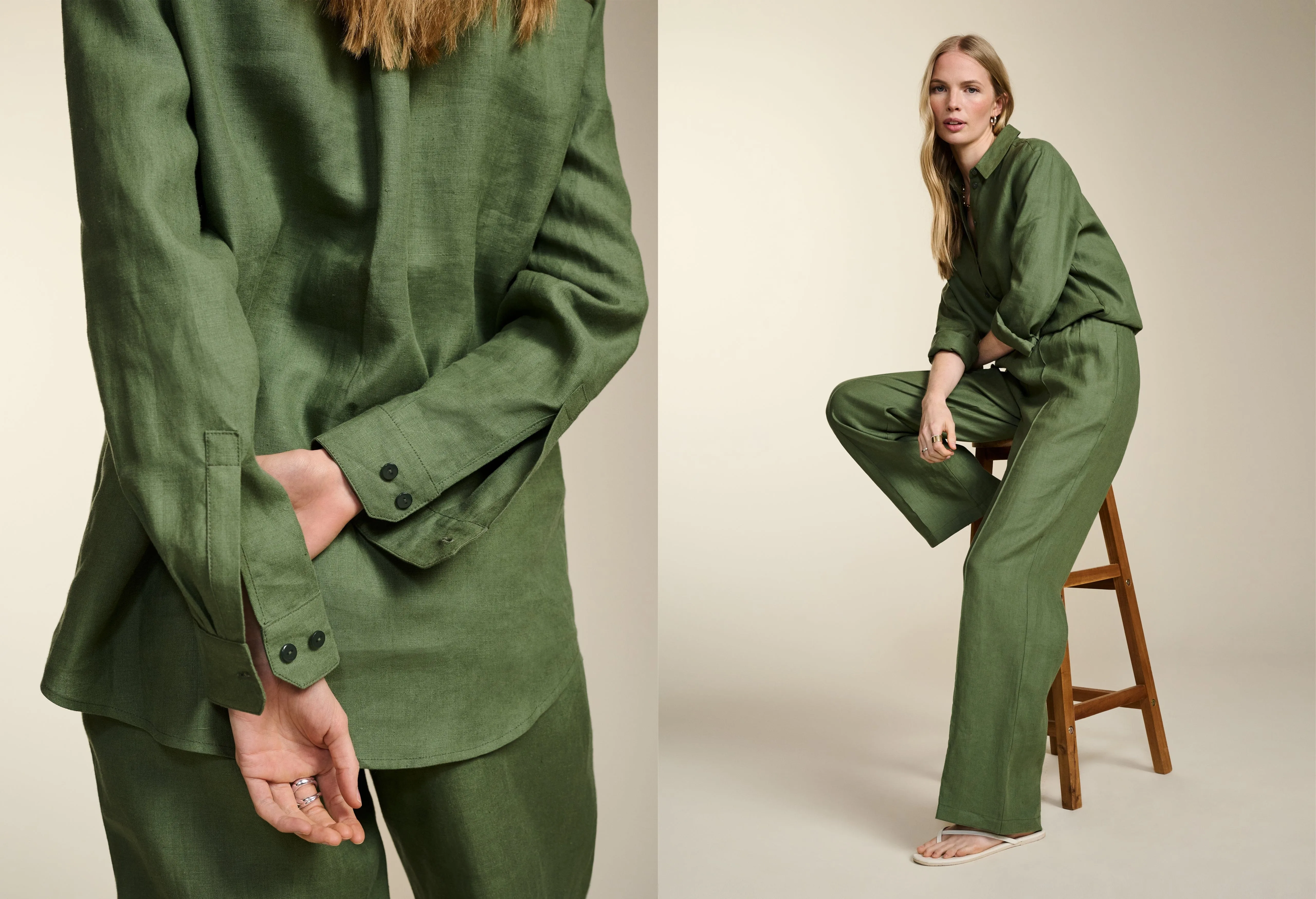 Della Hemp Shirt | Light Khaki