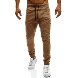 Drawstring Elastic Waist Casual Trousers