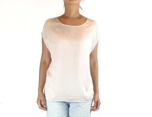 Elk pink cap sleeve top with scoop neck size S (best fits size 10)