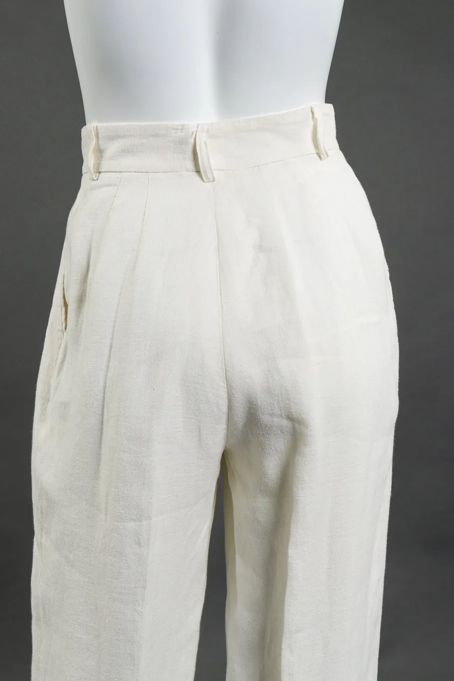 Embroidered Linen Vest and Pant Set