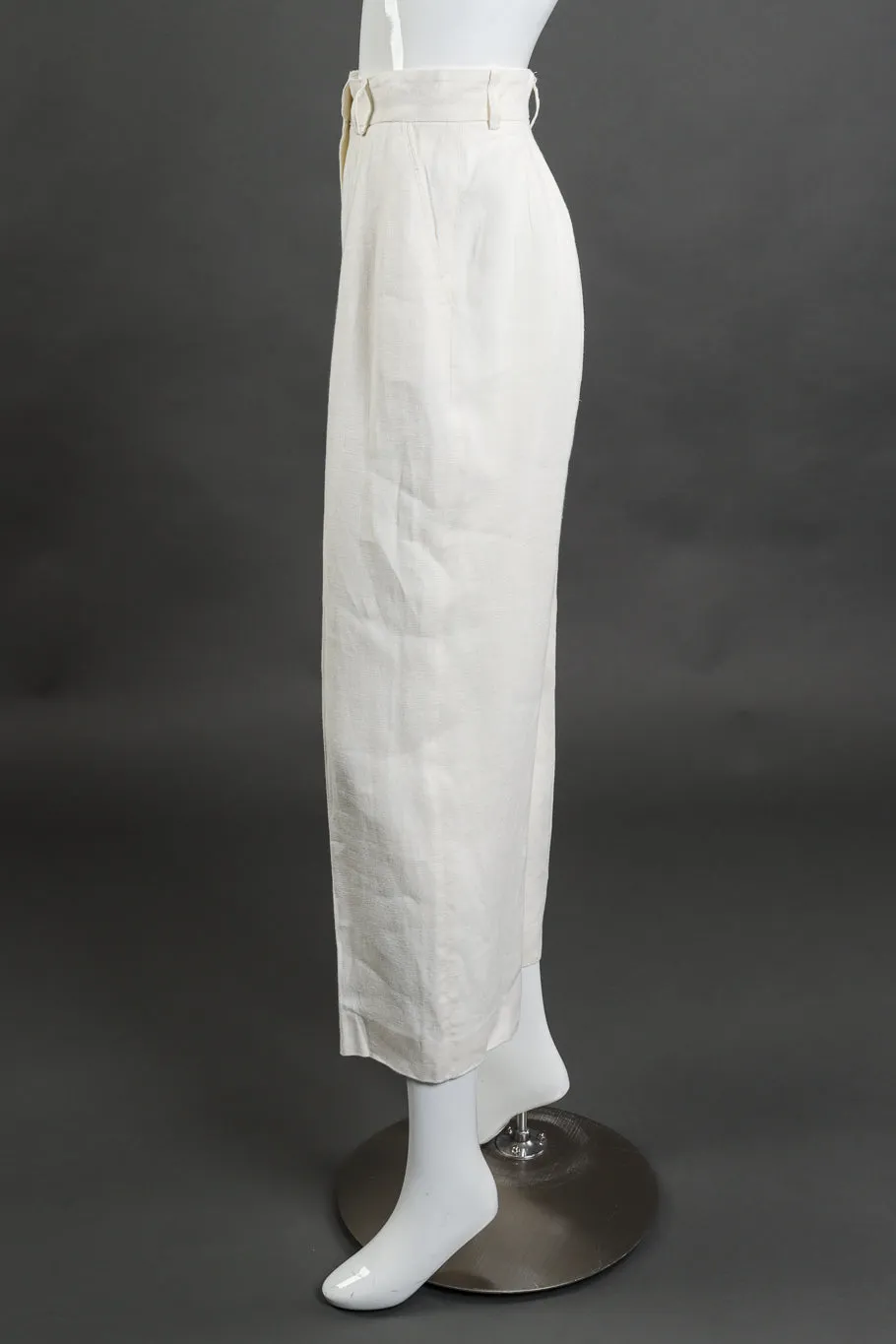 Embroidered Linen Vest and Pant Set