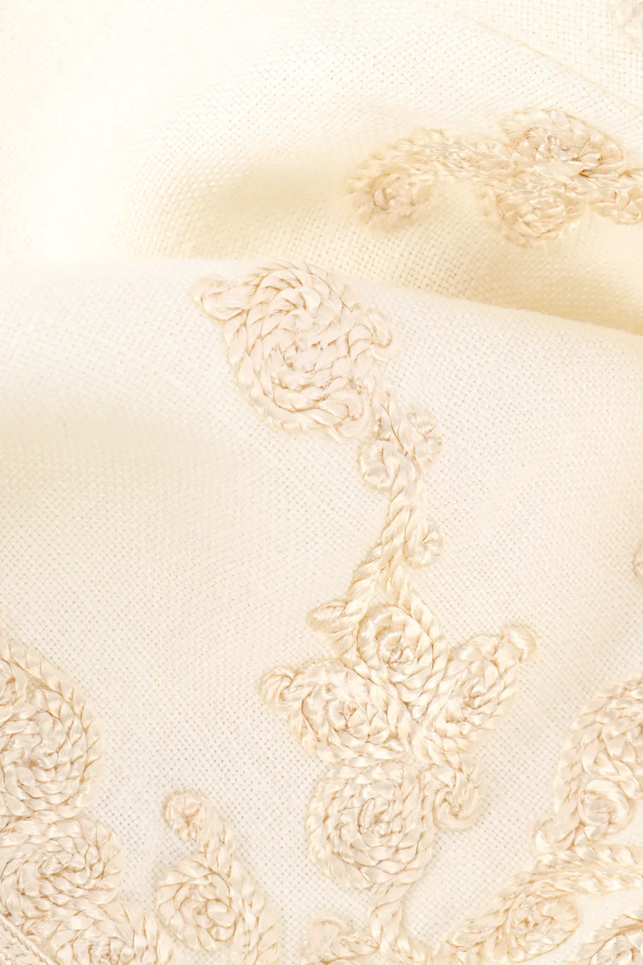 Embroidered Linen Vest and Pant Set