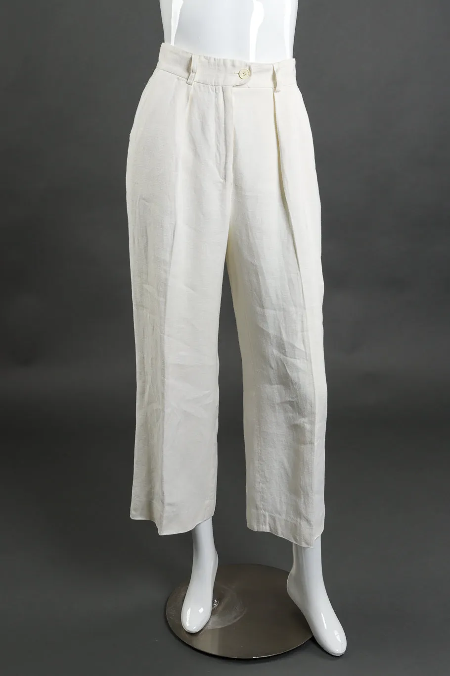 Embroidered Linen Vest and Pant Set