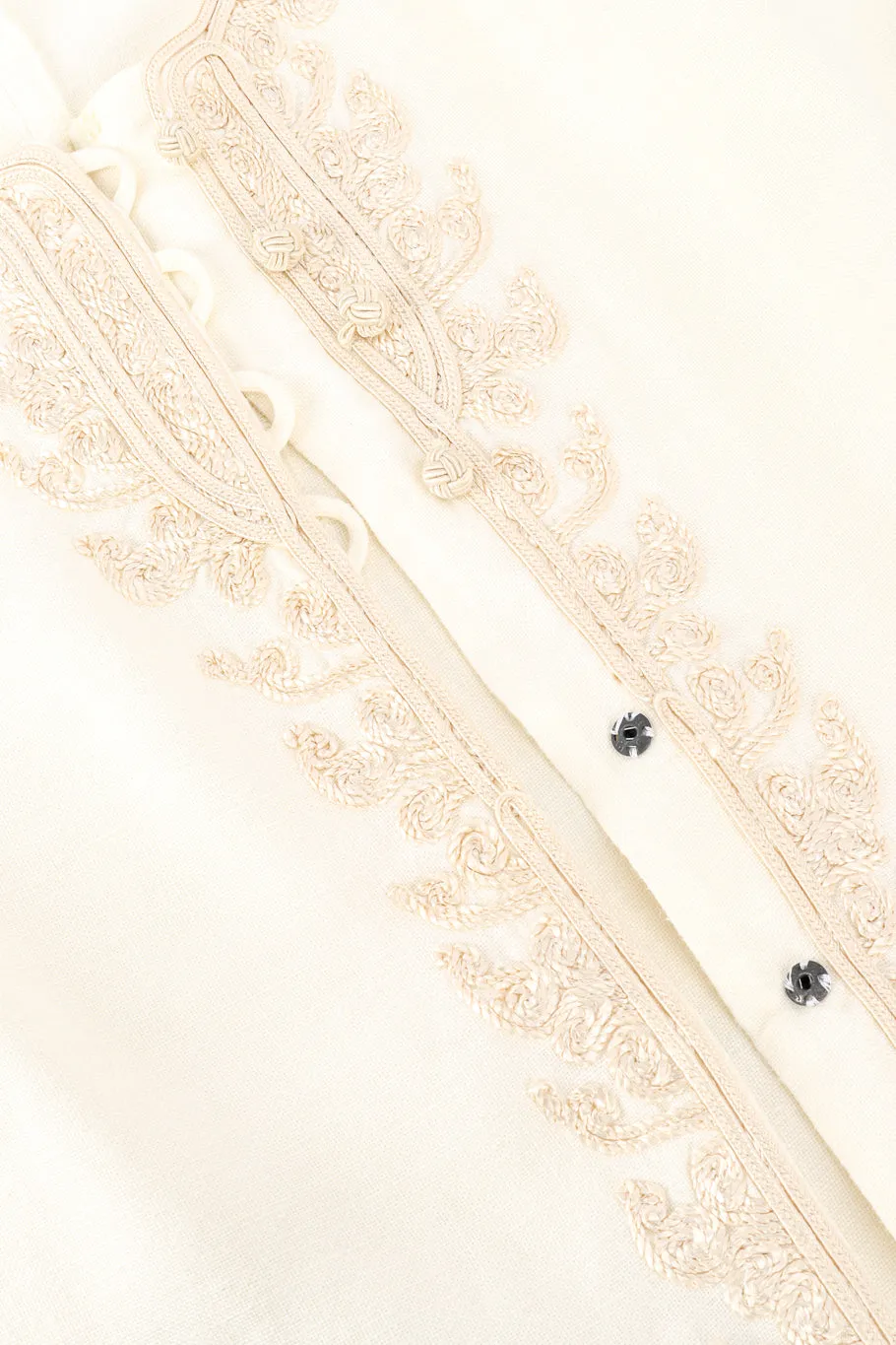 Embroidered Linen Vest and Pant Set