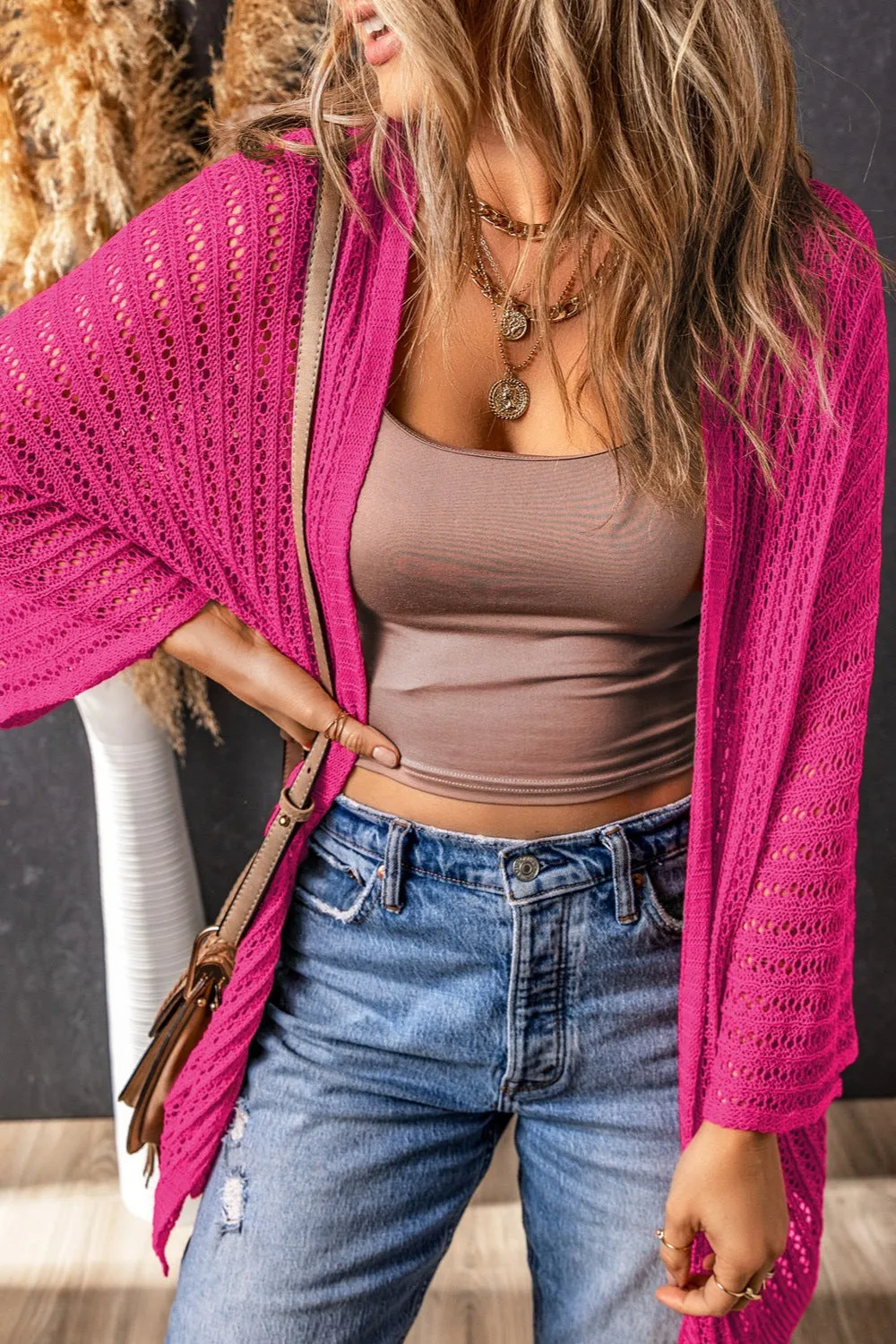 Emma Open Front Long Sleeve Cardigan