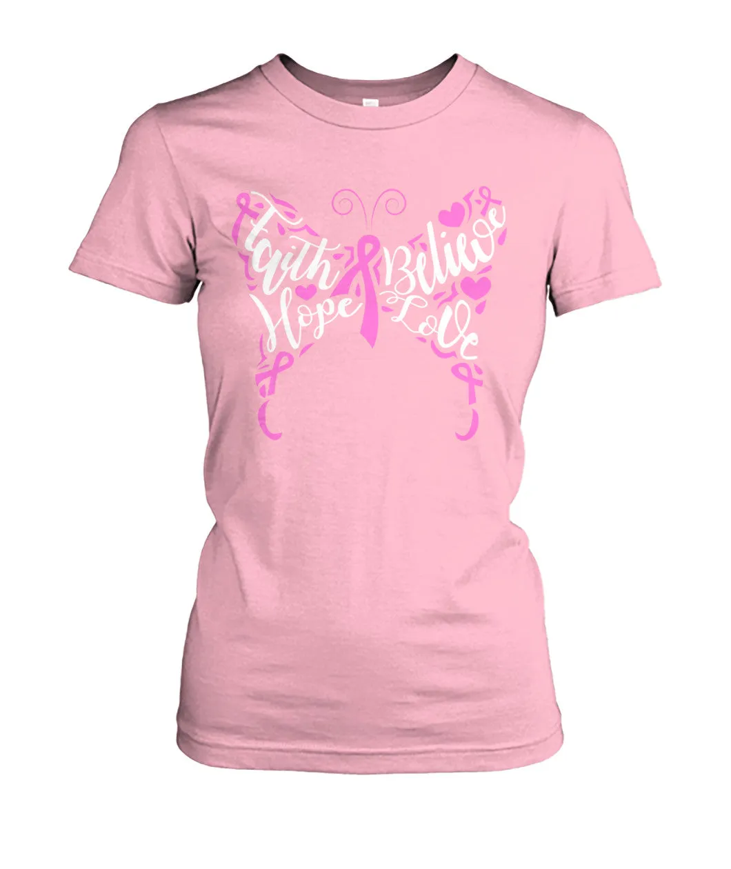 Faith Believe Hope Love Butterfly Shirts and Long Sleeves