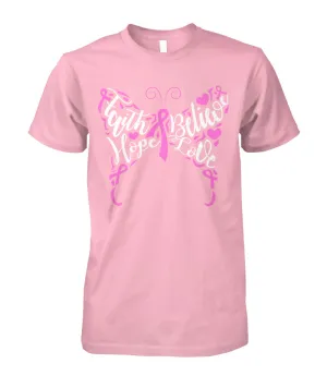 Faith Believe Hope Love Butterfly Shirts and Long Sleeves