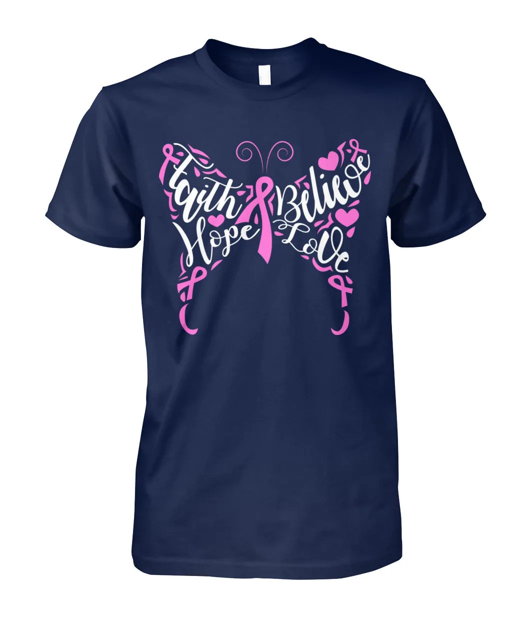 Faith Believe Hope Love Butterfly Shirts and Long Sleeves